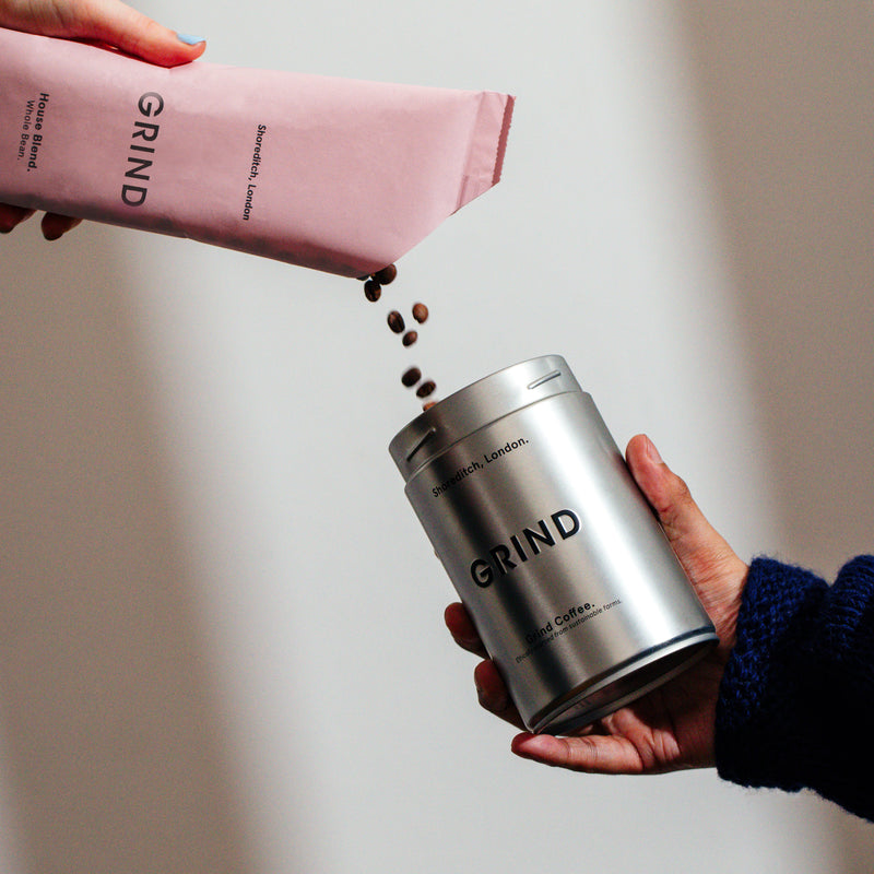 Silver Tin of Grind Coffee image