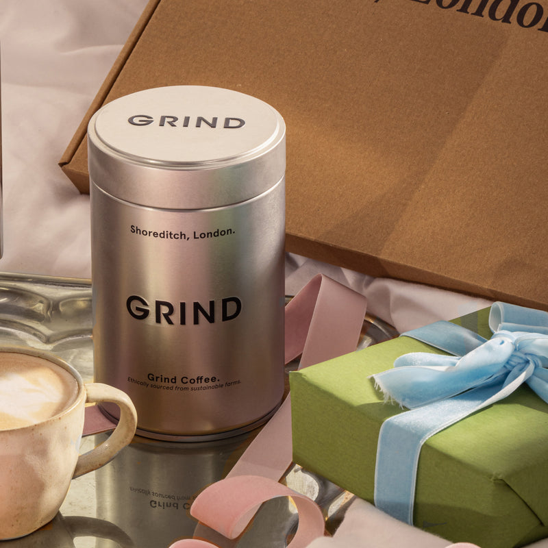 Silver Tin of Grind Coffee image
