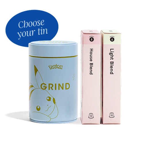 Grind x Pokémon Tin of Compostable Coffee Pods