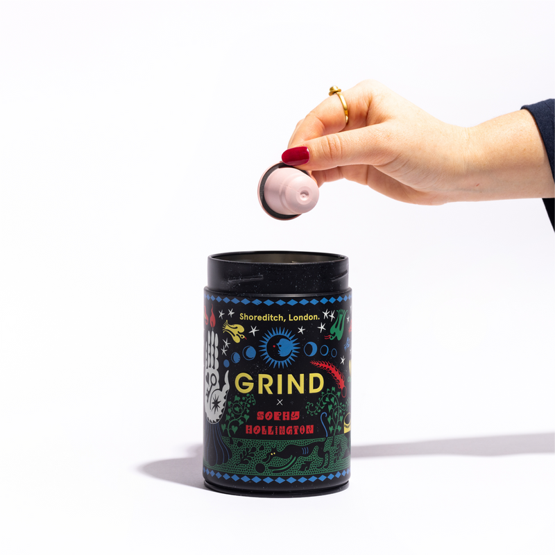 Grind x Sophy Hollington Tin of Compostable Coffee Pods image